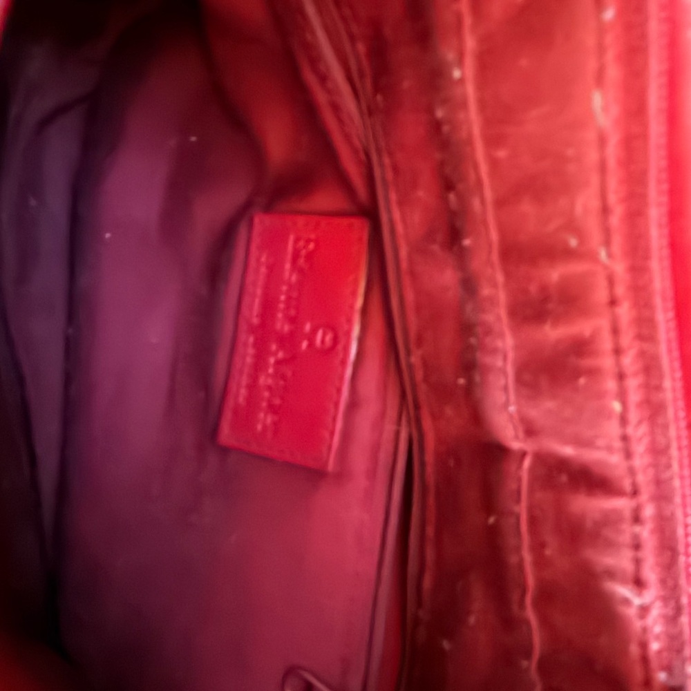 Red Leather Interior Handbag